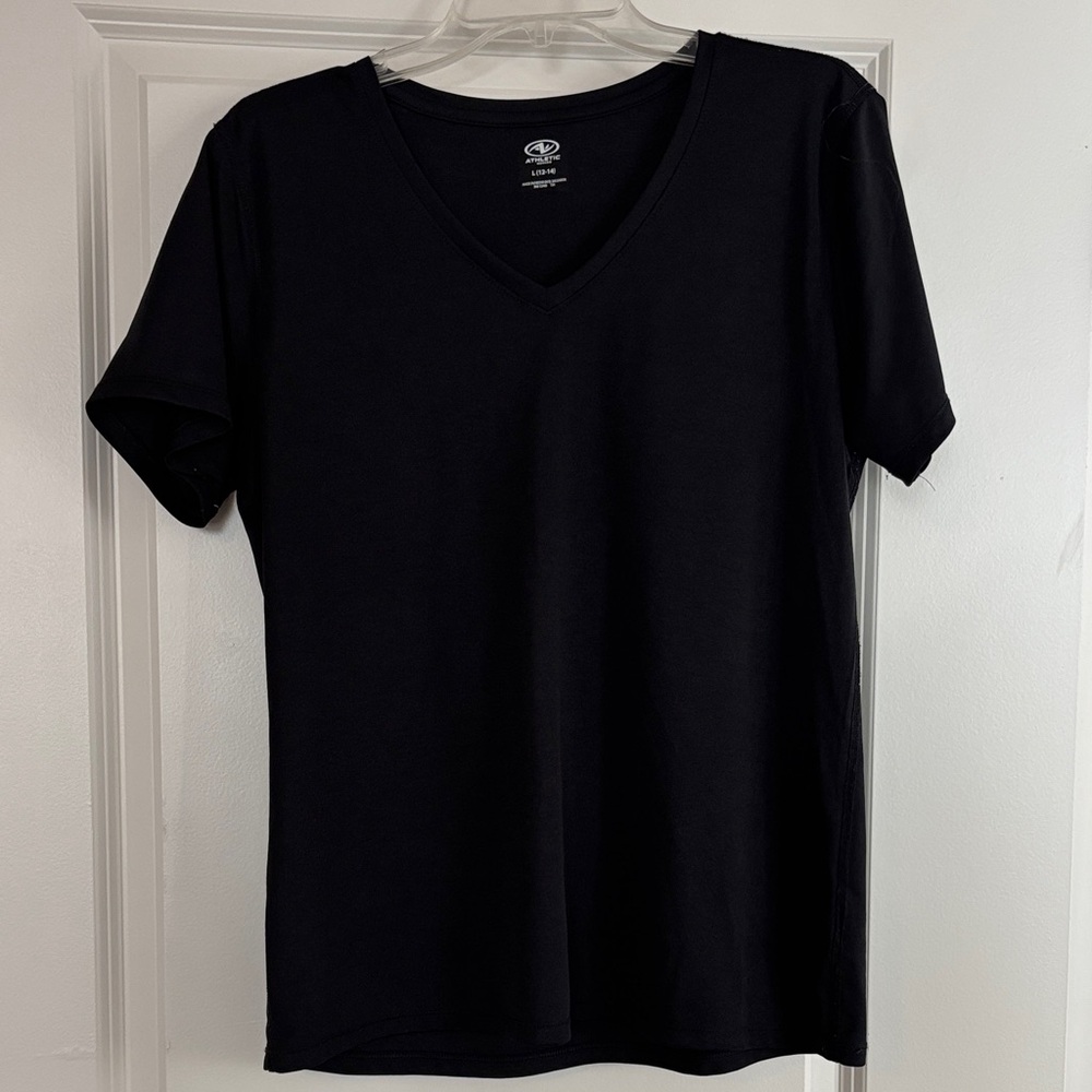 Athletic Works Black V-Neck Tee